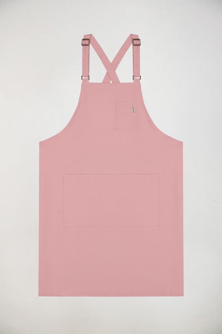 M.N Pink Denim Cross-back Apron